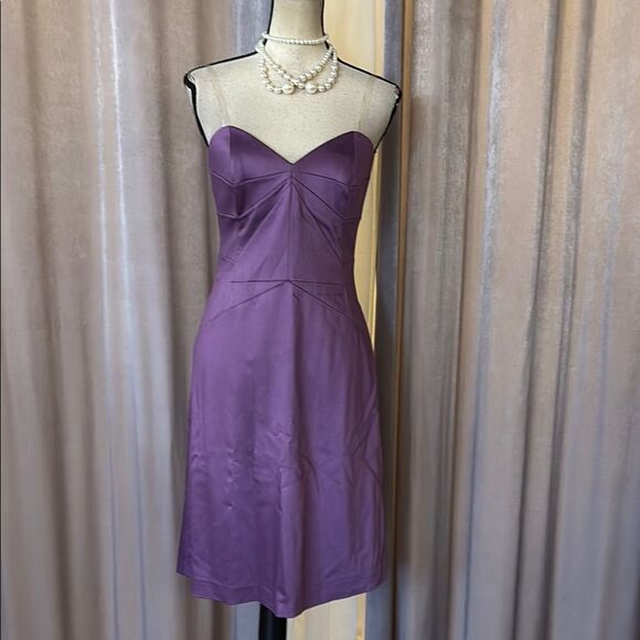 Versus Versace Purple Sheath Strapless Sweetheart Cocktail Dress, US4 - Picture 1 of 10